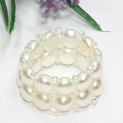 Ring aus Süßwasserperlen, Perlenring, Perlen, 4151